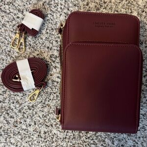 Forever Young Burgundy Crossbody Bag